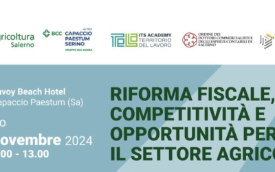 Riforma fiscale, competitività e opportunità per il settore agricolo: sabato 16 novembre convegno di Confagricoltura Salerno