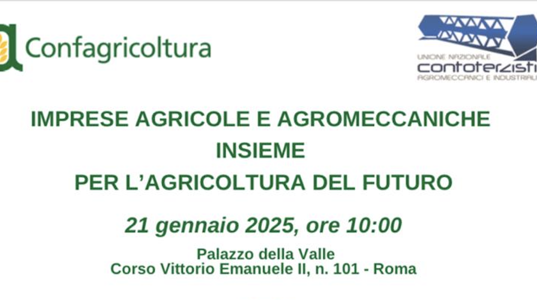 Insieme per l’agricoltura del futuro: il 21 gennaio evento a Roma